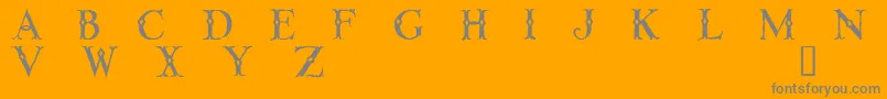 LINTD   -Schriftart – Graue Schriften auf orangefarbenem Hintergrund