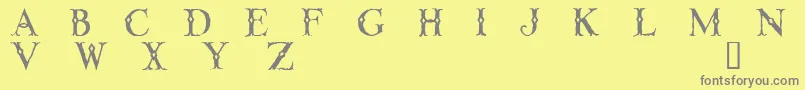 フォントLINTD    – 黄色の背景に灰色の文字