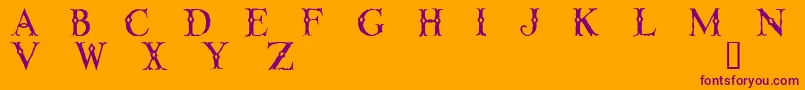 LINTD    Font – Purple Fonts on Orange Background