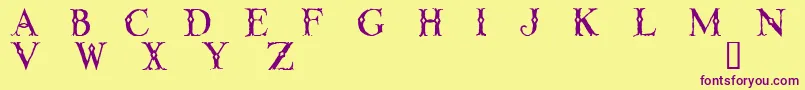 LINTD    Font – Purple Fonts on Yellow Background