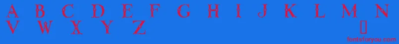 LINTD    Font – Red Fonts on Blue Background