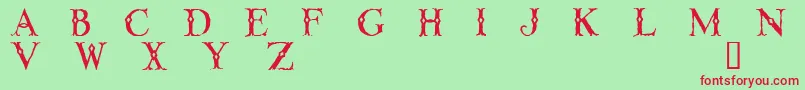 LINTD    Font – Red Fonts on Green Background