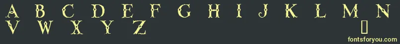 フォントLINTD    – 黒い背景に黄色の文字