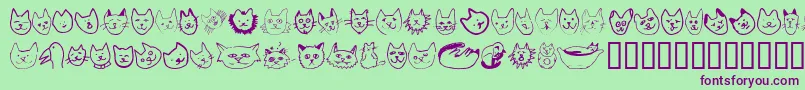 LINUFA   Font – Purple Fonts on Green Background