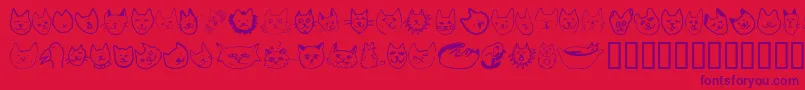 LINUFA   Font – Purple Fonts on Red Background