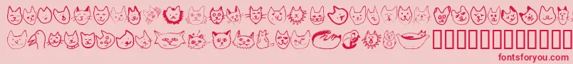 LINUFA   Font – Red Fonts on Pink Background