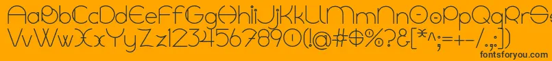 Linyat Bilog Font – Black Fonts on Orange Background