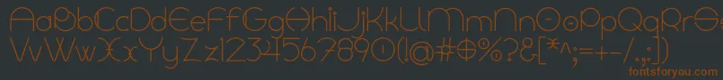 Linyat Bilog Font – Brown Fonts on Black Background
