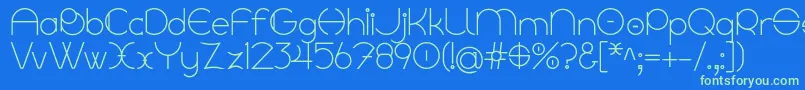 Linyat Bilog Font – Green Fonts on Blue Background