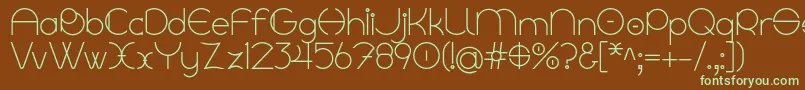 Linyat Bilog Font – Green Fonts on Brown Background