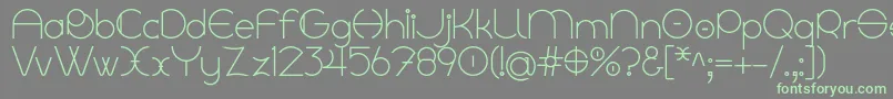 Linyat Bilog Font – Green Fonts on Gray Background