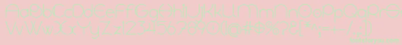 Linyat Bilog Font – Green Fonts on Pink Background