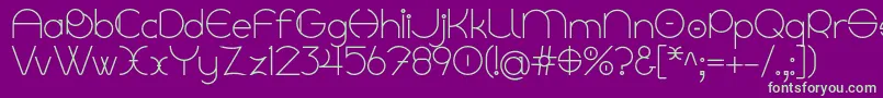 Linyat Bilog Font – Green Fonts on Purple Background