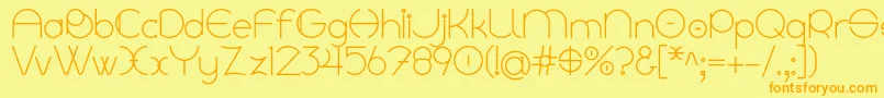 Linyat Bilog Font – Orange Fonts on Yellow Background