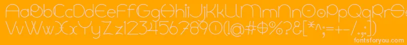 Linyat Bilog Font – Pink Fonts on Orange Background