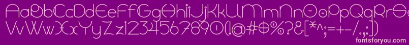 Linyat Bilog Font – Pink Fonts on Purple Background