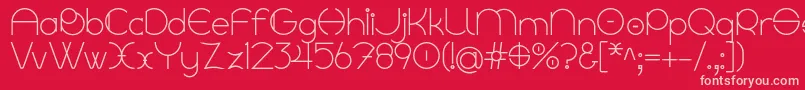 Linyat Bilog Font – Pink Fonts on Red Background