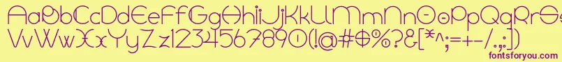 Linyat Bilog Font – Purple Fonts on Yellow Background