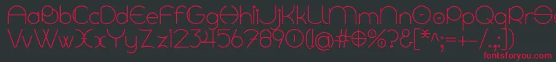 Linyat Bilog Font – Red Fonts on Black Background