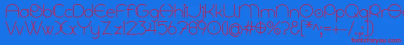 Linyat Bilog Font – Red Fonts on Blue Background