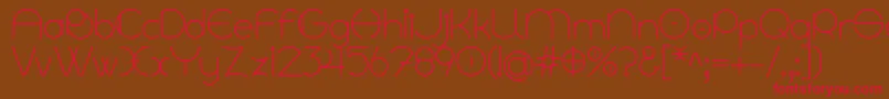 Linyat Bilog Font – Red Fonts on Brown Background