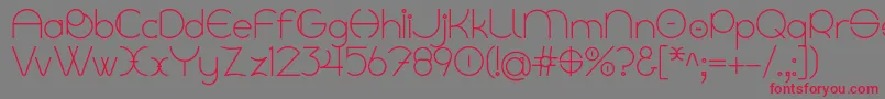 Linyat Bilog-Schriftart – Rote Schriften auf grauem Hintergrund