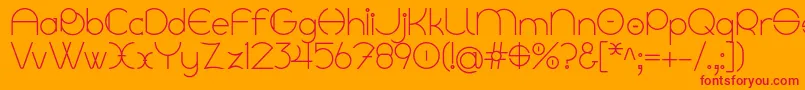 Linyat Bilog Font – Red Fonts on Orange Background