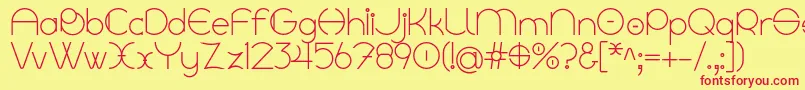 Linyat Bilog Font – Red Fonts on Yellow Background