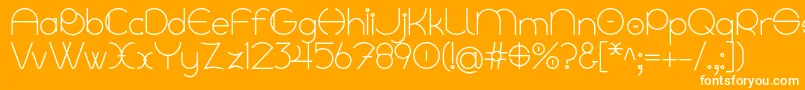 Linyat Bilog Font – White Fonts on Orange Background