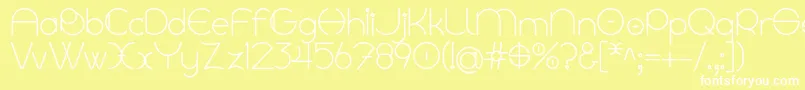 Linyat Bilog Font – White Fonts on Yellow Background