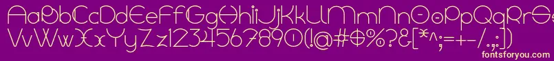 Linyat Bilog Font – Yellow Fonts on Purple Background