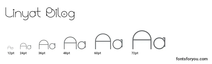 Linyat Bilog Font Sizes