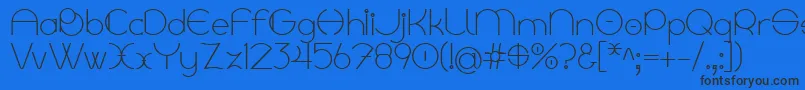 Linyat Bilog Font – Black Fonts on Blue Background