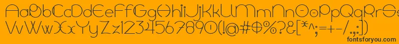 Linyat Bilog Font – Black Fonts on Orange Background