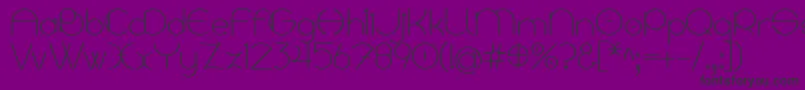 Linyat Bilog-Schriftart – Schwarze Schriften auf violettem Hintergrund