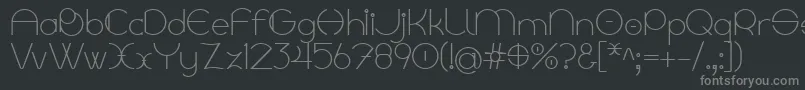 Linyat Bilog Font – Gray Fonts on Black Background