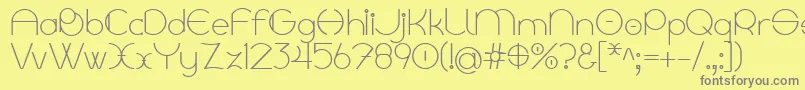 Linyat Bilog Font – Gray Fonts on Yellow Background