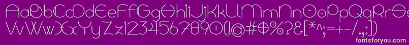 Linyat Bilog Font – Green Fonts on Purple Background