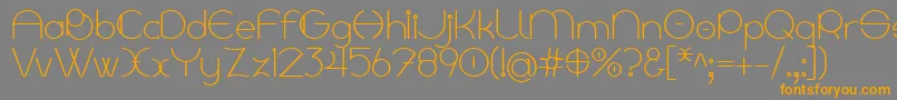 Linyat Bilog Font – Orange Fonts on Gray Background