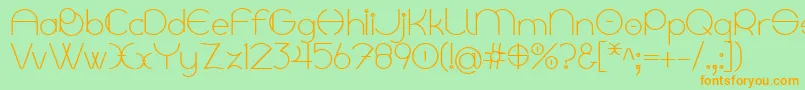 Linyat Bilog Font – Orange Fonts on Green Background