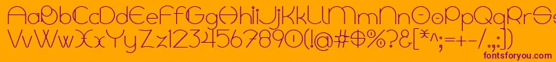 Linyat Bilog Font – Purple Fonts on Orange Background