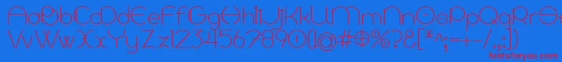 Linyat Bilog Font – Red Fonts on Blue Background