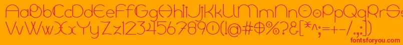 Linyat Bilog Font – Red Fonts on Orange Background