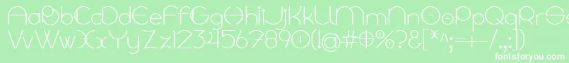 Linyat Bilog Font – White Fonts on Green Background