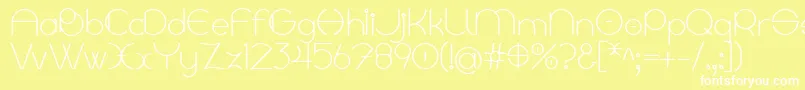 Linyat Bilog Font – White Fonts on Yellow Background