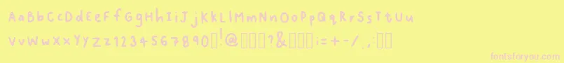 LionCub Regular 2 Font – Pink Fonts on Yellow Background