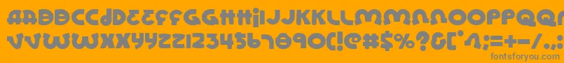 lionel Font – Gray Fonts on Orange Background
