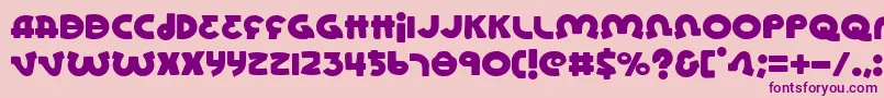 lionel Font – Purple Fonts on Pink Background