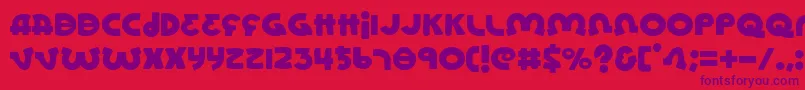 lionel Font – Purple Fonts on Red Background