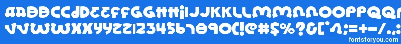 フォントlionel – 青い背景に白い文字